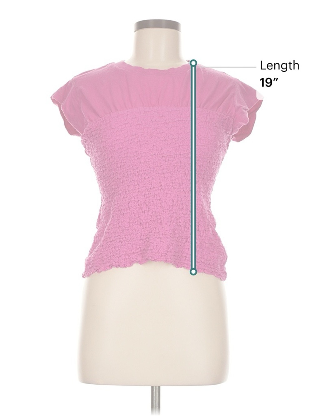 Maeve Smocked Short Sleeve Top - Fuchsia - Picture 5 of 7